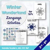 Winter Wonderland Language Activities for Speech Language Therapy