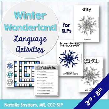 Preview of Winter Wonderland Language Activities for Speech Language Therapy