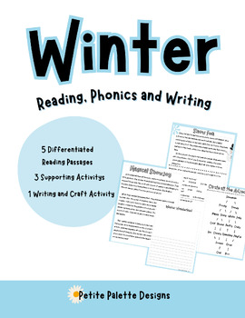 Preview of Winter Activites Learning Bundle Reading and Writing