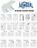 Winter Wonderland Paperwork Packet for Pre-school- Grade 3