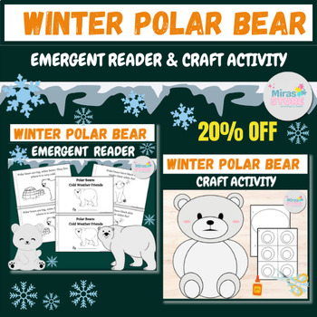 Preview of Winter Wonderland Polar Bear Emergent Reader & Craft Activity