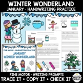 Winter Wonderland • Trace Copy Check Sentences • Handwriti