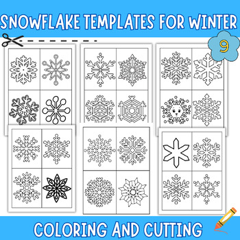 Preview of Winter Wonderland:  Winter fine motor practice  Templates  | Snowflake