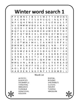 Preview of Winter Wonderland Word Quest | Winter Word Search