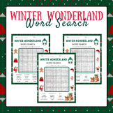 Winter Wonderland Word Search Puzzle | Christmas Activities