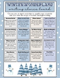 Winter Wonderland Writing Choice Board (December and January)
