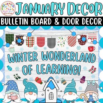 Preview of Winter Wonderland of Learning!: Jan & New Year Bulletin Boards & Door Decor Kit