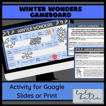 Preview of Winter Wonders Board Game! - For Google Slides or Print