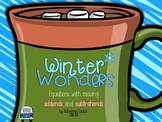 Winter Wonders: Equations with missing parts  Sums to/Diff