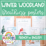 Winter Woodland Breathing Posters in English AND French //