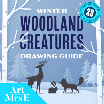 Preview of Winter Woodland Creatures Drawing Guide | How to Draw Woodland Animals
