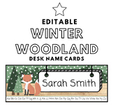 Winter Woodland - Student Name Desk Tags/Cards