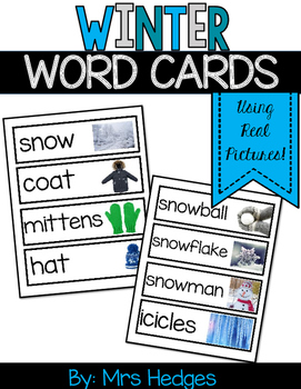 Preview of Winter Word Cards 