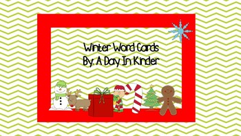 Preview of Winter Word Cards