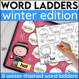 Winter Word Ladders Word Chains 1st 2nd Grade Word Work Vo