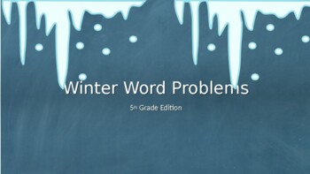 Preview of Winter Word Problems