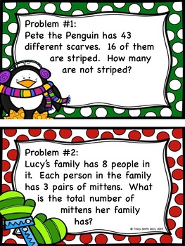 Winter Word Problems - Review those Common Core Math Skills - Grades 2-3