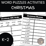Christmas Word Puzzles Activities