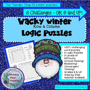 Preview of Winter Word Puzzles - Snow Day Activities for Fast Finishers - Critical Thinking