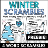 Winter Word Scramble Freebie! How many words can you make?