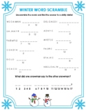 Winter Word Scramble, make Winter Break fun and easy!