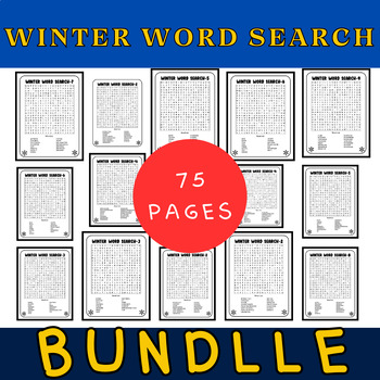 Preview of Winter Word Search Bundlle For Kids And Adults