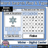 Winter Word Search Find & Type - Boom Cards - Distance Lea