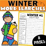 Winter Word Search Fun - Busy Morning Work Packet 1st 2nd 
