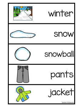 Winter Word Wall Pack (professor feito) - Twinkl