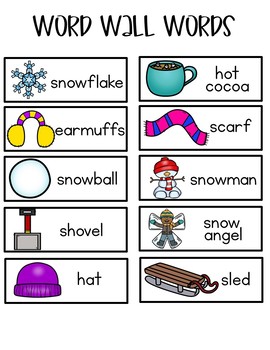 Winter Word Wall Activities | Word Wall Activities