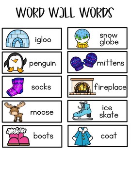 Winter Word Wall Activities | Word Wall Activities