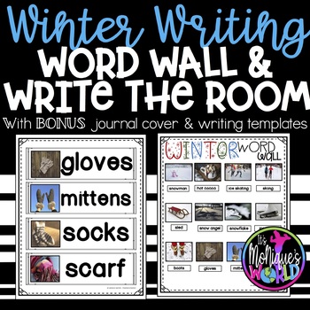 Preview of Winter Word Wall / Writing with REAL photos