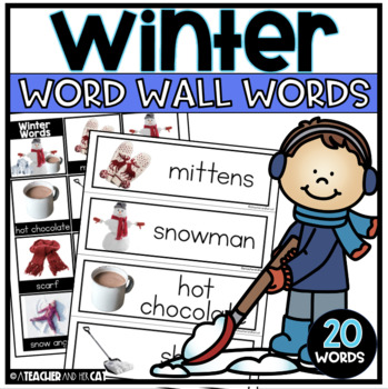 Preview of Winter Word Wall with Real Photos