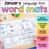 Winter Word Work Activities January - Literacy Center Work