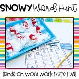 Winter Word Work | Winter Phonics Activities | Snowy Word Hunt