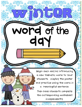 Preview of Winter Word of the Day