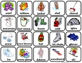 Winter Words Matching/ Memory Game/Flashcards for Autism