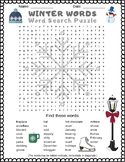 Winter Words Word Search Puzzle (Fun puzzle for Early Fini