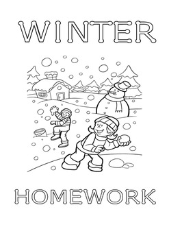 winter vacation homework for kindergarten