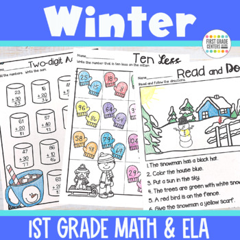 january worksheets for first grade teaching resources tpt