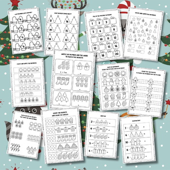 Preview of Winter Worksheets | Math Activities Numbers 1-20