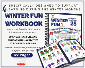 Preview of Winter Worksheets Printables Activities | Preschool PreK Kindergarten