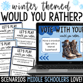 Winter Would You Rather Questions - Middle School Icebreak