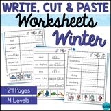 Special Education Winter Activities - Winter Write Cut and