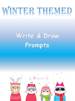 Preview of Winter Write and Draw Prompts