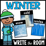 Winter Write the Room Activities, Sentence Writing Kinderg