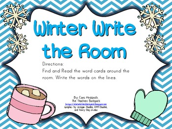 Preview of Winter Write the Room FREEBIE