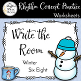Winter Write the Room Six Eight for Music Class