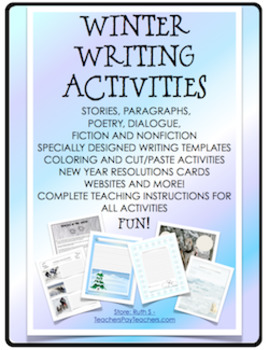 Preview of Winter Writing Activities, Stories, Poems, Fiction and Nonfiction