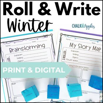 Preview of Winter Writing Activity - Roll & Write Center - Distance Learning
